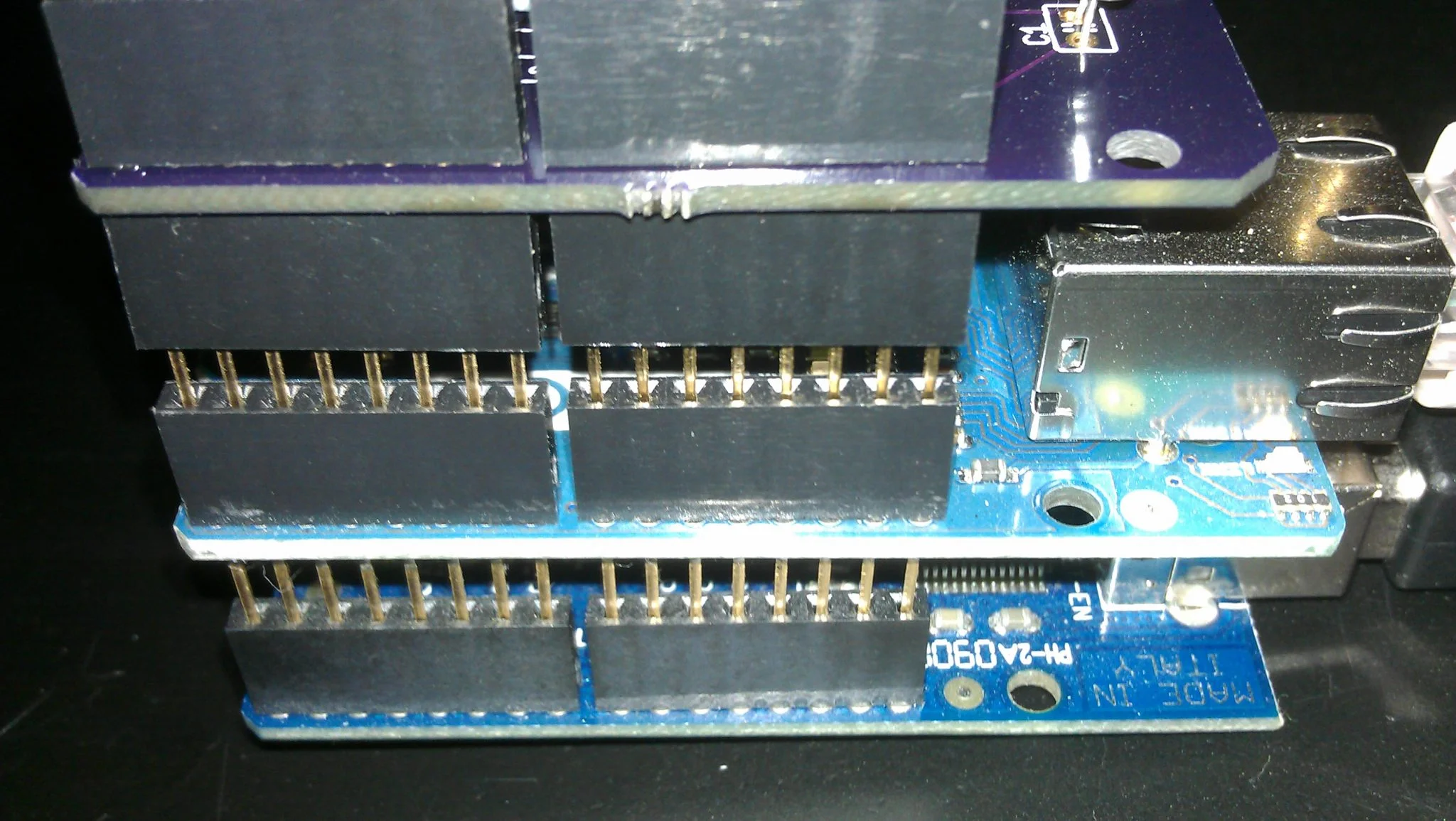 Stacked Arduino setup with Ethernet shield