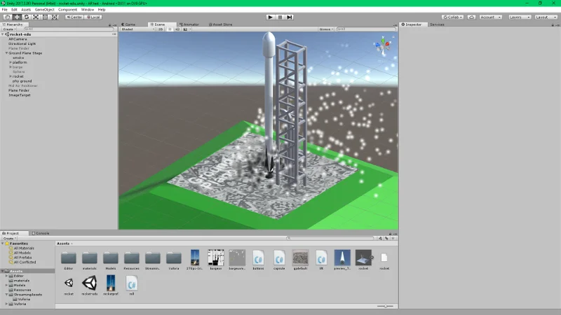 3D game engine coupled with Vuforia is how I accomplished creating an android AR app